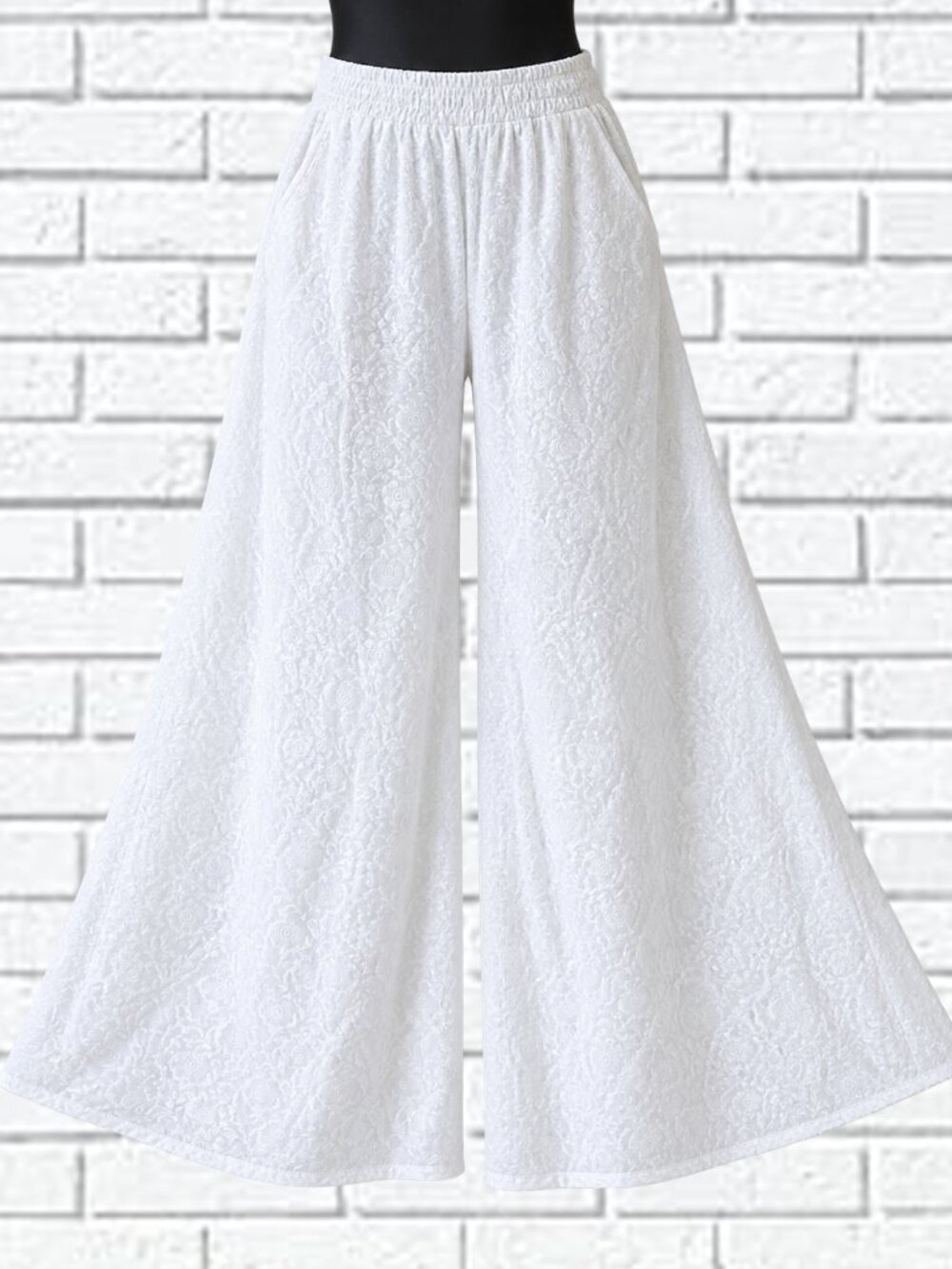 Rich Fashion | Wide Leg Velvety Pants/Trousers